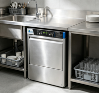 Lavavajillas Comercial Bajo Mostrador, Lavavajillas Automático de Acero Inoxidable para Bares, Cafeterías y Restaurantes