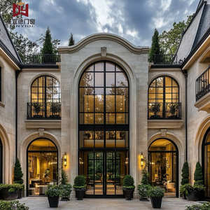 หน้าต่างวิลล่าแบบแนวนอน ดีไซน์ฝรั่งเศส ระบบสั่งทำพิเศษ กรอบอลูมิเนียมอัลลอยด์คุณภาพสูง ทนทานต่อสภาพอากาศ รูปลักษณ์สวยงาม หรูหรา เหมาะสำหรับห้องนั่งเล่น - Product Image 4