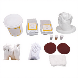 <span class=keywords><strong>Kit</strong></span> de <span class=keywords><strong>moulage</strong></span> <span class=keywords><strong>3D</strong></span> en argile artificielle pour empreintes de mains, souvenir de bébé pour cadeau familial, vente en gros - Product Image 4