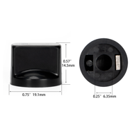 Potentiomètre de volume à vis de réglage à axe lisse 19 mm OD 1/4 po, type Davies 1510 Clone, pour effets de guitare