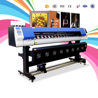 Plóter Eco Solvente de Cama Plana de 1.3/1.6/1.8/1.9m, Cabezales de Impresión F1080 M, Componentes Esenciales Multicolor para Adhesivos de Vinilo y Lonas Flexibles