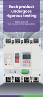 Disjoncteur à boîtier moulé en plastique WESDOMS250A 400V 4P avec protection contre les fuites, capacité de coupure 10kA/20kA pour usage industriel