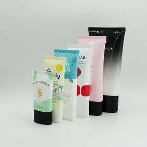 Super flat oval tube 100ml oval squeeze tube for facial cleanser lotion hand cream squeeze soft lotion tube