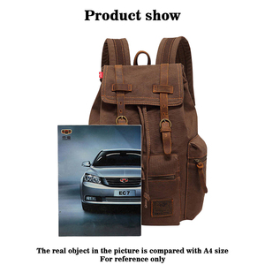 Muzee Vintage Sac à dos de voyage antivol pour hommes Sac à dos décontracté en toile lavée - Product Image 6