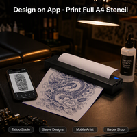 Imprimante à pochoirs IA A46S, Imprimante thermique de tatouages A4, Application Luck Jingle, Vente en gros OEM ODM pour studios