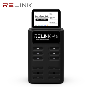 Borne de recharge mobile avec lecteur de point de vente intégré, 12 emplacements, distributeur automatique de batteries externes, kiosque de location avec système POS prêt à l'emploi - Product Image 5
