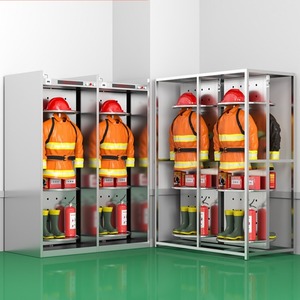 Innovador Soporte Giratorio de Doble Cara para Trajes de Bombero, Almacenamiento para Uniformes de Bomberos, Uso en Oficina, Modelo LC 02 - Product Image 3