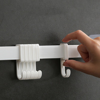Crochets muraux adhésifs puissants transparents pour portes et murs, supports pour serviettes, vêtements, clés, organisateur de cuisine et salle de bain, crochet de rangement