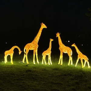 Realistico adulto giraffa FRP scultura, dimensione naturale statua animale per Safari parco Zoo decorazione - Product Image 5