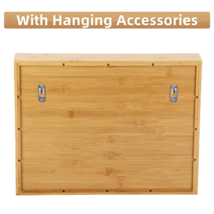 Men's Clothing <strong>Storage</strong> Organizer <strong>Box</strong> Wall Mounted Bamboo <strong>Tie</strong> Rack for Displaying and Organizing <strong>Ties</strong> Rectangle Home Decor - Product Image 5