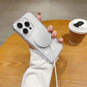 Custodia per cellulare <span class=keywords><strong>trasparente</strong></span> con ricarica Wireless magnetica per <span class=keywords><strong>iPhone</strong></span> 16 Pro 15 Max 14 13 12 <span class=keywords><strong>11</strong></span> Xs Xr Xs Max 7 8 Plus <span class=keywords><strong>Cover</strong></span> <span class=keywords><strong>trasparente</strong></span> - Product Image 3
