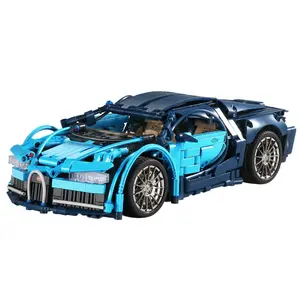 1220pcs 1:14 블루 스포츠카 기술 자동차 모델 빌딩 블록 레이싱 차량 조립 벽돌 어린이 장난감 성인 선물