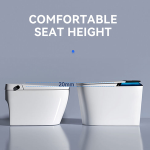 Vente directe usine WC intelligent monobloc à ouverture automatique, réservoir encastré, bidet intégré, allongé, à double chasse S-trap - Product Image 3