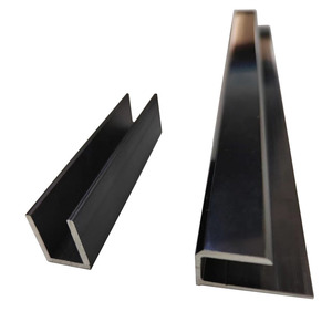 Profilo a forma di <span class=keywords><strong>U</strong></span> in alluminio 6063 per la decorazione della parete interna striscia protettiva per mobili con ossidazione del colore - Product Image 2