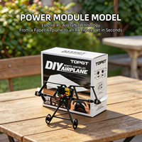 Kit STEM DIY pour enfants, avion en papier télécommandé, 2,4 GHz, kit d'avion en papier volant RC STEM avec lumières, jouets pour enfants, cadeaux