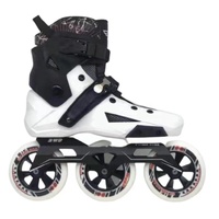 Patins à roulettes de vitesse haute performance YSMLE Fitness pour adultes, freestyle, slalom, 110 mm, 3 roues, patins en ligne