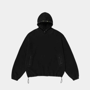Custom <b>3D</b> Pattern Men's <b>Hoodie</b> Heavyweight 100% Cotton Oversized Vintage Acid Wash Rivet <b>Hoodie</b> - Product Image 5