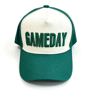 Fashion 100% Cotton Twill Two-Tone <b>Letter</b> Custom 3D Embroidered Logo Unisex Sporty Adjustable 5-Panel Baseball Cap Adults Image - Product Image 4