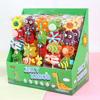 Draagbare fruit-gearomatiseerde gummy snoepjes in cartoon dierenfiguurtjes, kinderfeestje snack