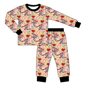 Ventes en gros d'ensembles de vêtements pour enfants d'été avec impression de nom personnalisée pour les petites filles, shorts sans manches avec ceinture - Product Image 5