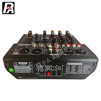 Table de Mixage Audio Bluetooth Professionnelle 4 Canaux avec Effets Intégrés et Égaliseur 3 Bandes, Console de Mixage Live avec Carte Son