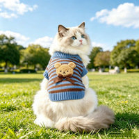 Pull en tricot pour animaux de compagnie avec nœud papillon pour chien et chat, fabricants de vêtements pour animaux