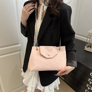 Bolsos de Cadena de Un Solo Hombro para Mujer, Novedades de Moda 2025, con Cierre de Cremallera, Diseño de Tela Lujosa para Otoño y Primavera - Product Image 4