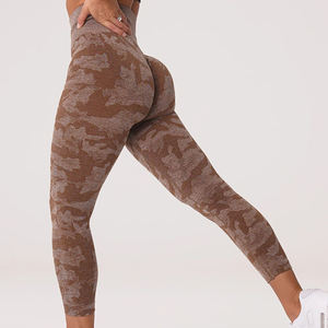 Pantalones de Yoga Ajustados y Elevadores con Estampado de Camuflaje y Cintura Alta, Ideales para Mujer, Entrega Directa de Fábrica - Product Image 3