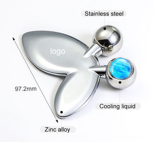 Herramienta de Belleza de Mano de Nuevo Diseño, Mini Esferas de Hielo Personalizadas, Rodillo Facial Criogénico con Forma de Mariposa Metálica para el Cuidado de los Ojos - Product Image 4