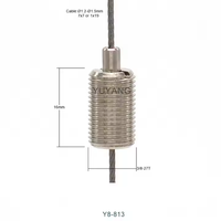 Pince de câble en laiton prix usine Led lampes accessoires pince de câble avec écrou de blocage éclairage pince de câble de Suspension