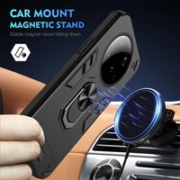 Étui de téléphone hybride PC TPU pour Xiaomi Redmi Note 15 5G/Note 15 Pro 5G/Note 15 Pro +5G avec support magnétique, coque de protection