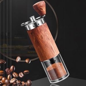 Molinillo de Café Manual de Acero Inoxidable 304, Diseño Multifuncional con Acabado de Madera, Molinillo de Café Metálico Resistente - Product Image 1