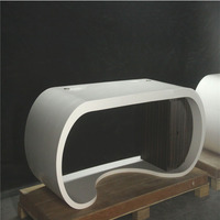 Table de bureau à domicile moderne à surface solide blanc petit bureau d'angle au design moderne