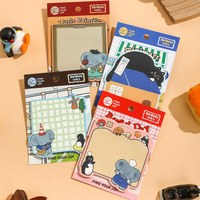 50 blocs de papier mémo autocollants en forme d'anime, personnalisables OEM, pour la papeterie scolaire, blocs-notes adhésifs carrés