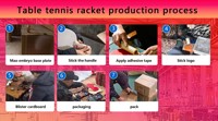 Raquettes de ping-pong en bois sept plis, personnalisation usine, haute qualité, OEM ODM, raquettes de tennis de table
