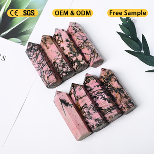 หินโรโดไนต์ธรรมชาติทรงหอกขายส่งจำนวนมาก สำหรับตกแต่งและบำบัดรักษา - Product Image 3