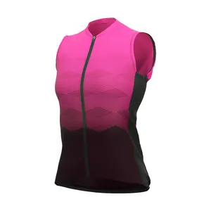 Hostaron Aanpassen Fietsshirt Mouwloze Sublimatie Fietsshirt Voor Vrouwen Fietscyclus Reflecterende Vest Jersey