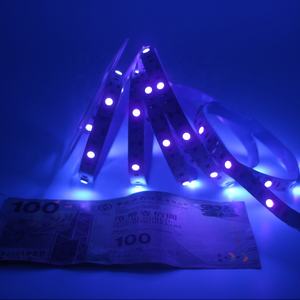 شريط إضاءة ليد بالأشعة فوق البنفسجية 395-405 نانومتر 5 فولت ضوء الأشعة فوق البنفسجية 50 فولت SMD 60led/<span class=keywords><strong>m</strong></span> 120Led/<span class=keywords><strong>m</strong></span> شريط إضاءة ليد لحفلة الفلورسنت دي جي - Product Image 2