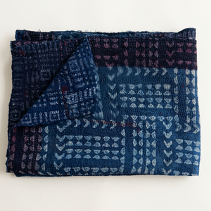 ผ้านวมใส่กลับด้านได้สองขนาดลาย Kantha อินเดียงานเย็บปะลายคราม - Product Image 1