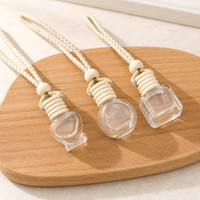 Diffuseurs d'huiles essentielles en verre suspendus avec bouchons en bois, parfum longue durée, sans alcool, pour désodorisant de voiture