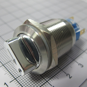 ZLQ19F-SWX11Z-B24V-S Saklar Tekan Logam dengan Pengunci Otomatis SPDT, Rumah SUS Tahan Debu IP60 IK10 dengan Lampu LED Biru Terang - Product Image 2