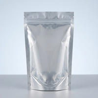 Sacs refermables anti-odeur à fond transparent et dos aluminisé en film PET PA AL CPP Mylar, pochettes verticales en aluminium pour aliments