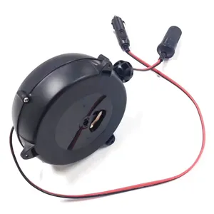 20A power extension cord retractable cable reel cigarette lighter to socket ac power cord