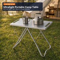 Table de camping pliable robuste et durable, offrant une variété de services personnalisés