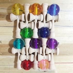 Jeu de coordination créatif pour fête, jouet de coordination, balle transparente en cristal, poignée en hêtre de qualité supérieure, vente chaude, unisexe, 14 ans et plus, Kendama - Product Image 6