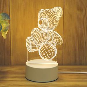 All'ingrosso creativo 3D Cross-Border notte <span class=keywords><strong>luce</strong></span> materiale ABS LED alimentato lampada da comodino con batteria regalo di compleanno <span class=keywords><strong>bambini</strong></span> - Product Image 1