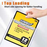 Protège-cartes PVC Toploader 35pt Transparent Effet Cristal 5x7 Pro pour cartes de collection Baseball, Athlétisme, TCG et Gaming