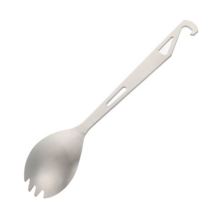 Siêu Nhẹ Titan Spork + Mở Chai Ngoài Trời Đa Công Cụ Cắm Trại Muỗng Nĩa - Product Image 3