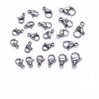 Fermoirs mousquetons elliptiques électroplaqués en acier inoxydable 304 à ressort pour la fabrication de colliers et de bijoux DIY