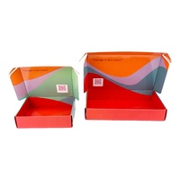 Boîte en carton ondulé E-flute personnalisée à double impression pour l'emballage de macarons et de biscuits, boîte d'expédition pliable en carton